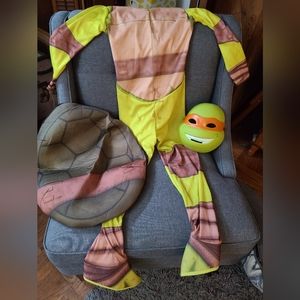 TMNT costume with Michaelangelo mask size medium